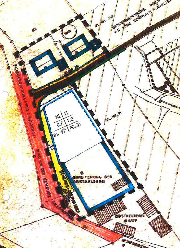 Geltungsbereich des Bebauungsplans Lehen Nr.2 - 1. Änderung