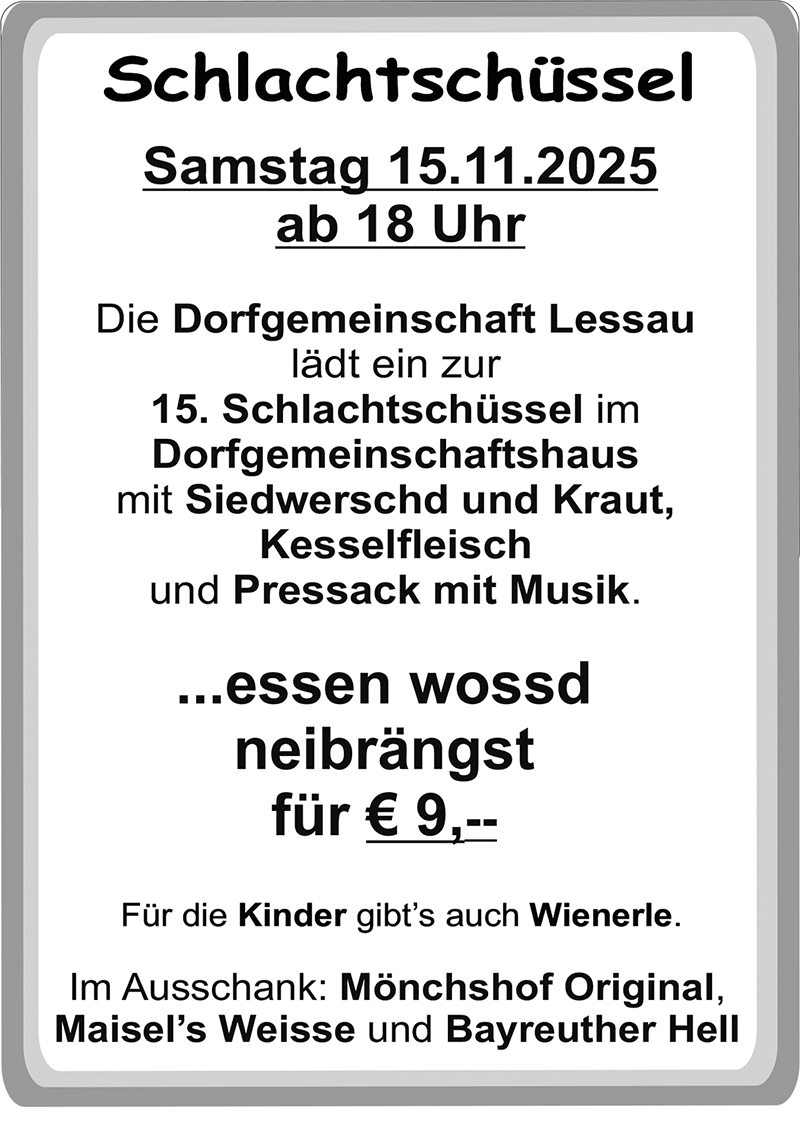 Schlachtschüssel Lessau