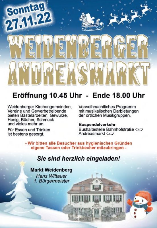 Plakat Weidenberger Andreasmarkt 2022