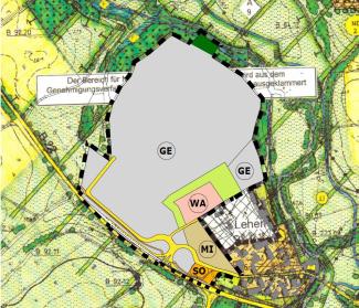 Geltungsbereich Änderung des Flächennutzungsplans